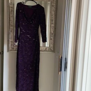Ralph Lauren evening long dress with long sleeves